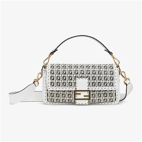 fendi white baguette|Fendi baguette black leather.